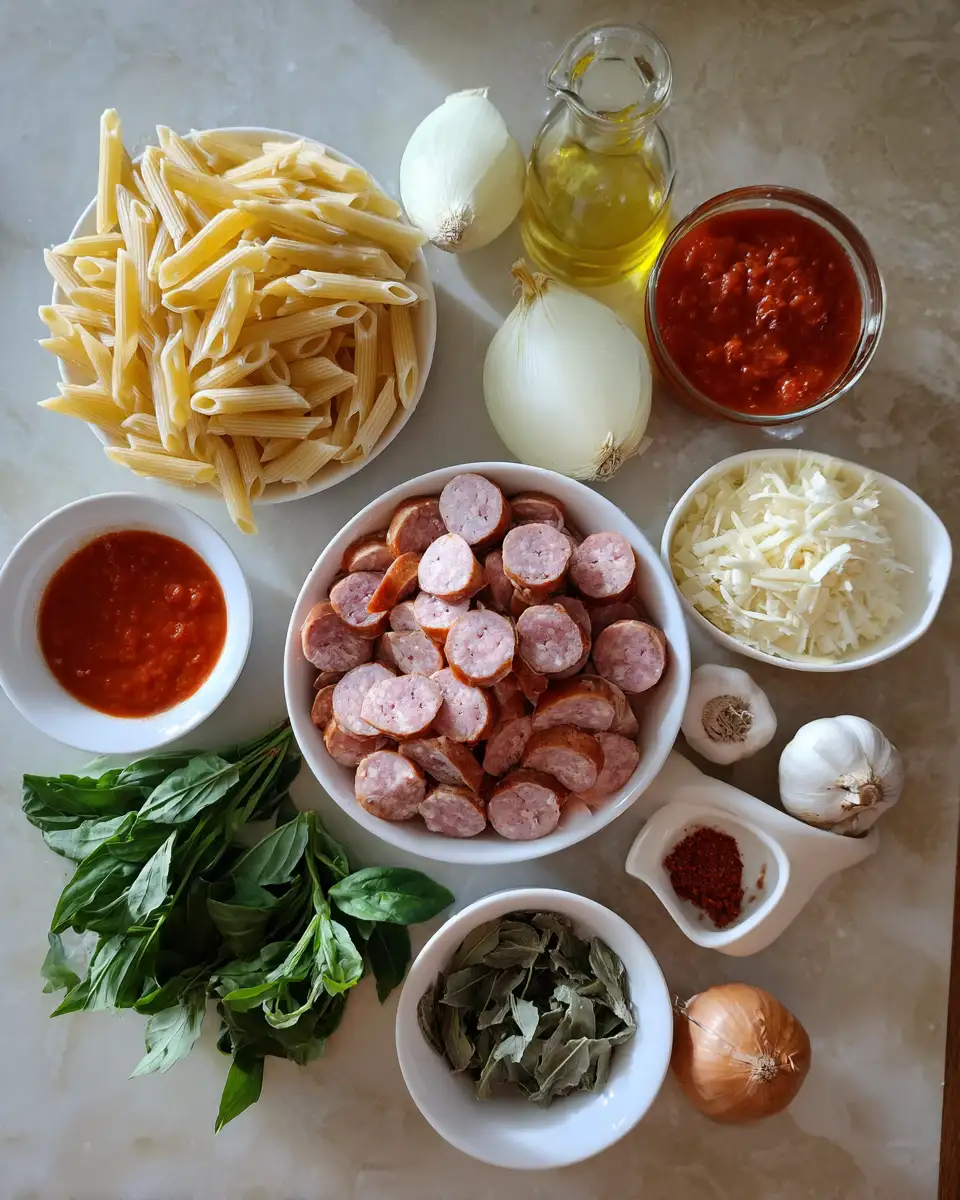 Ingredients for Irresistible Kalbasa Pasta Recipe That Will Spice Up Your Dinner Table