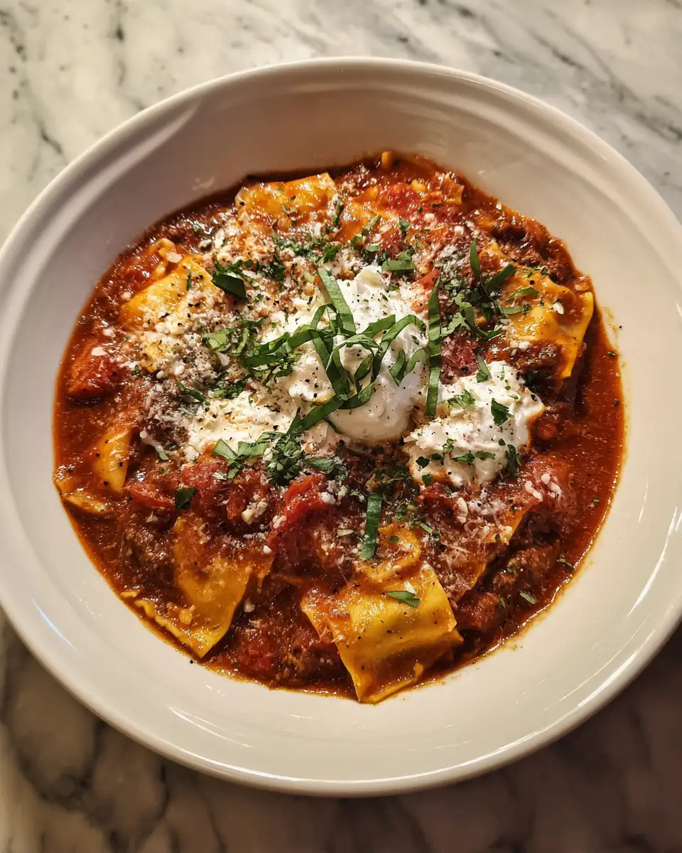 Hearty and Delicious Lasagna Soup Recipe to Warm Your Soul 1 Final dish - Hearty and Delicious Lasagna Soup Recipe to Warm Your Soul
