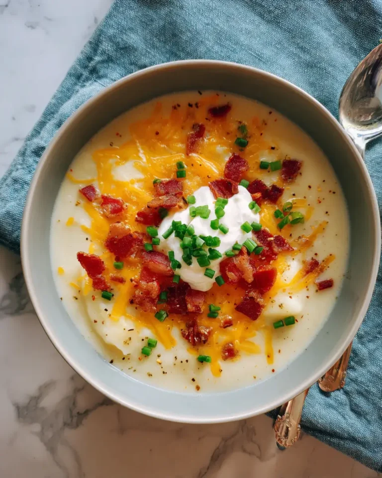Ultimate Comfort in a Bowl Loaded Baked Potato Soup Recipe - Featured Image