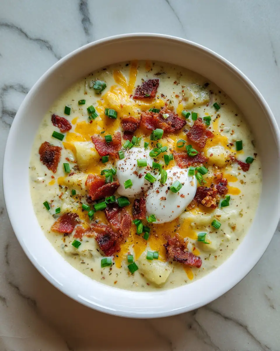 Final dish - Ultimate Comfort in a Bowl Loaded Baked Potato Soup Recipe