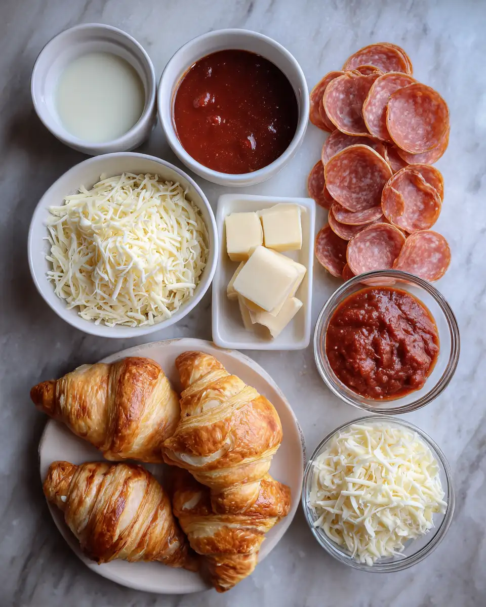 Ingredients for Irresistible Mozzarella Pepperoni Croissant Rolls You Need to Try