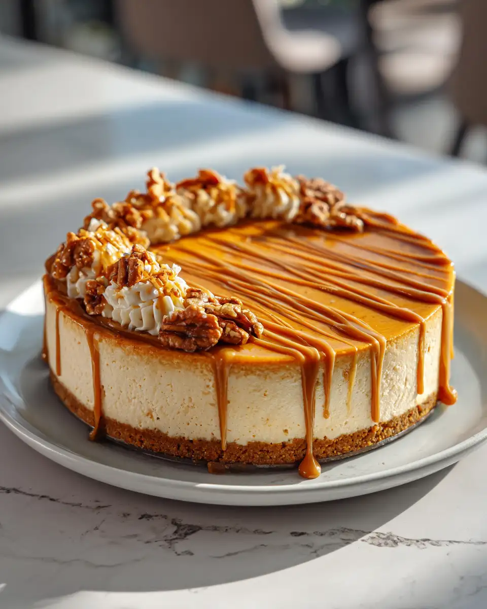 Final dish - Creamy Delight No Bake Pumpkin Cheesecake Recipe You’ll Love