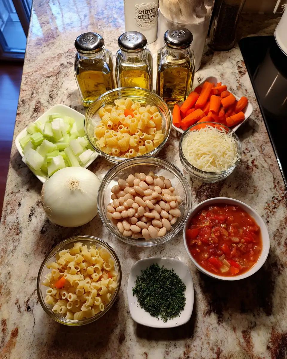 Ingredients for Creamy Pasta e Fagioli Soup Olive Garden Copycat Recipe You Need to Try