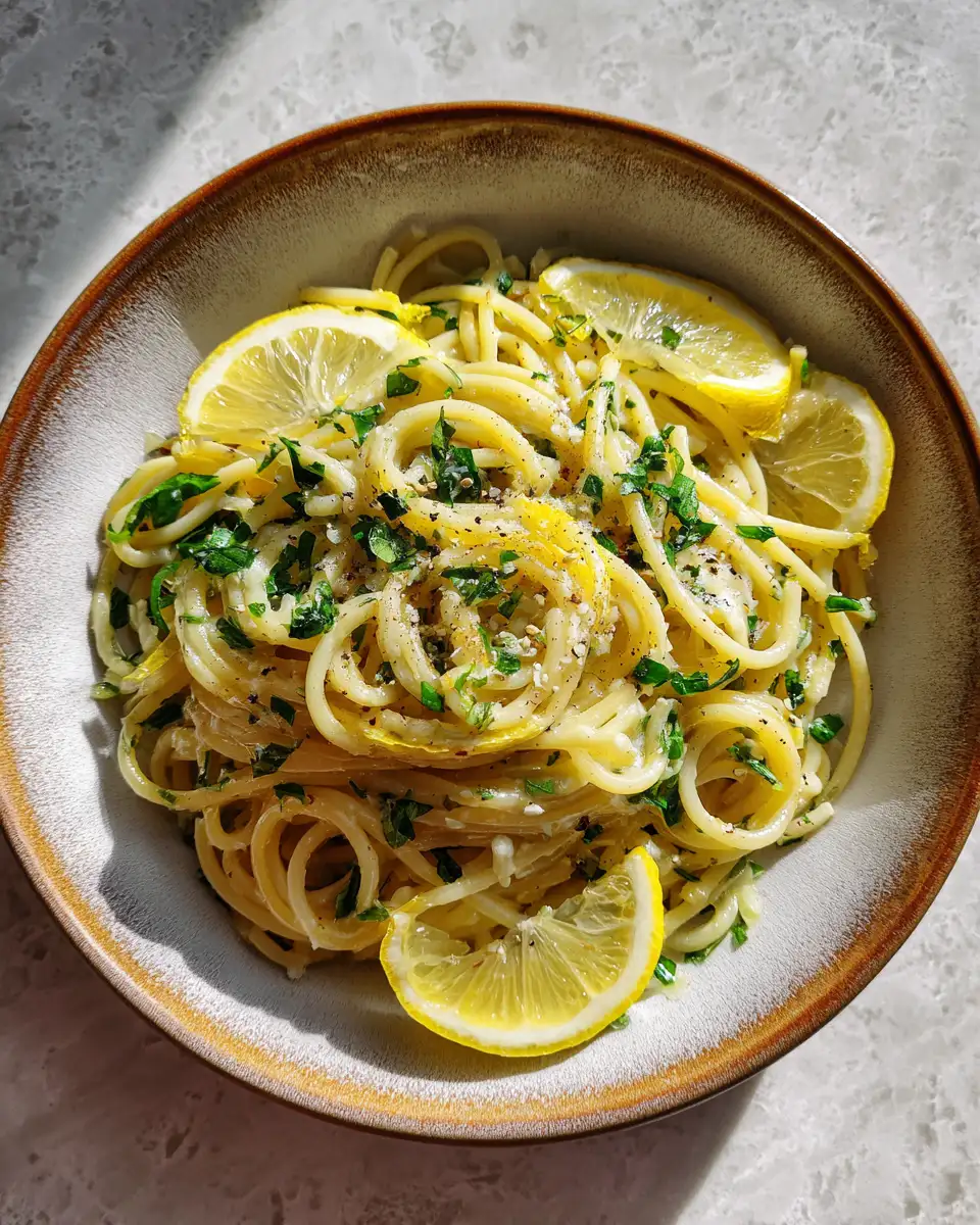 Zesty Lemon Garlic Pasta Recipe to Brighten Your Dinner Tonight 6 Final dish - Zesty Lemon Garlic Pasta Recipe to Brighten Your Dinner Tonight