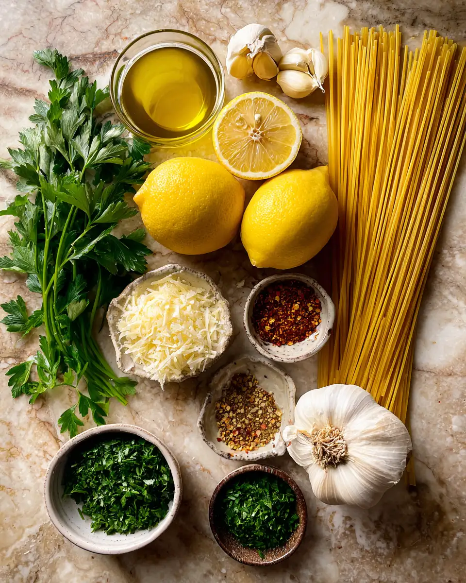 Zesty Lemon Garlic Pasta Recipe to Brighten Your Dinner Tonight 4 Ingredients for Zesty Lemon Garlic Pasta Recipe to Brighten Your Dinner Tonight