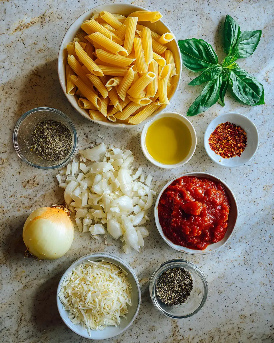 Ingredients for Easy and Delicious Pasta Recipe Meal Prep Ideas for Busy Weekdays
