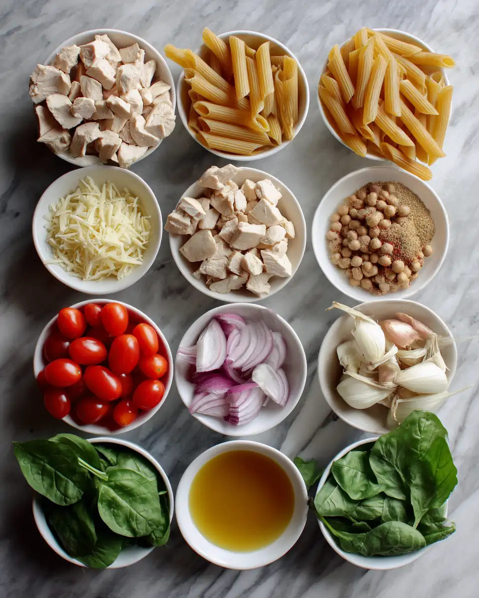 Ingredients for Power-Packed Pasta Recipe Protein Boosted for Flavor and Fitness