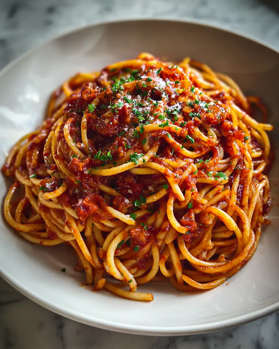Final dish - Irresistible Pasta Recipe with Rich and Flavorful Red Sauce