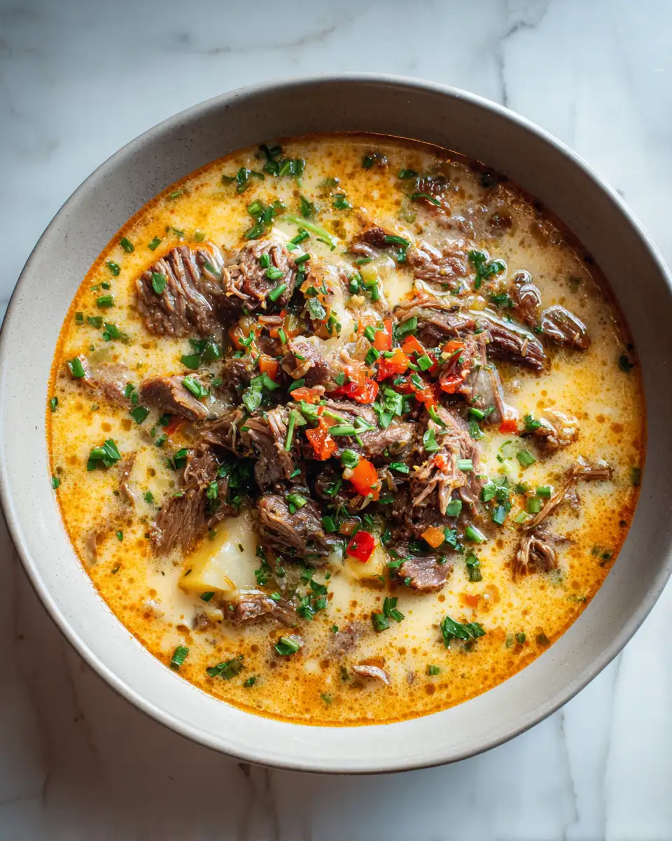 The Ultimate Philly Cheesesteak Soup Recipe You Need to Try 6 Final dish - The Ultimate Philly Cheesesteak Soup Recipe You Need to Try