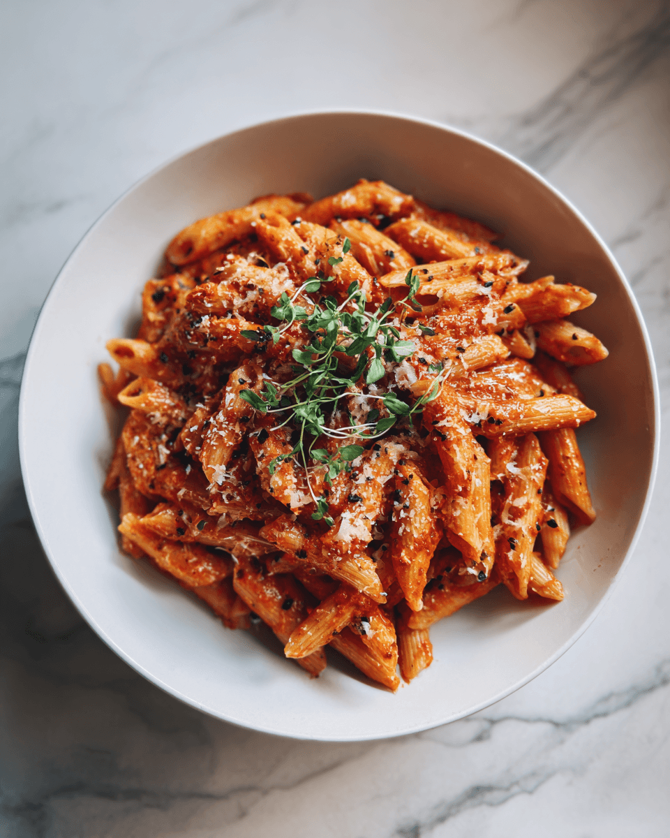 Final dish - Effortless and Delicious Quick Penne Pasta Recipe to Satisfy Your Cravings