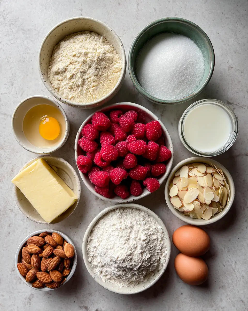 Ingredients for Irresistible Raspberry Almond Cake Recipe You Have to Try
