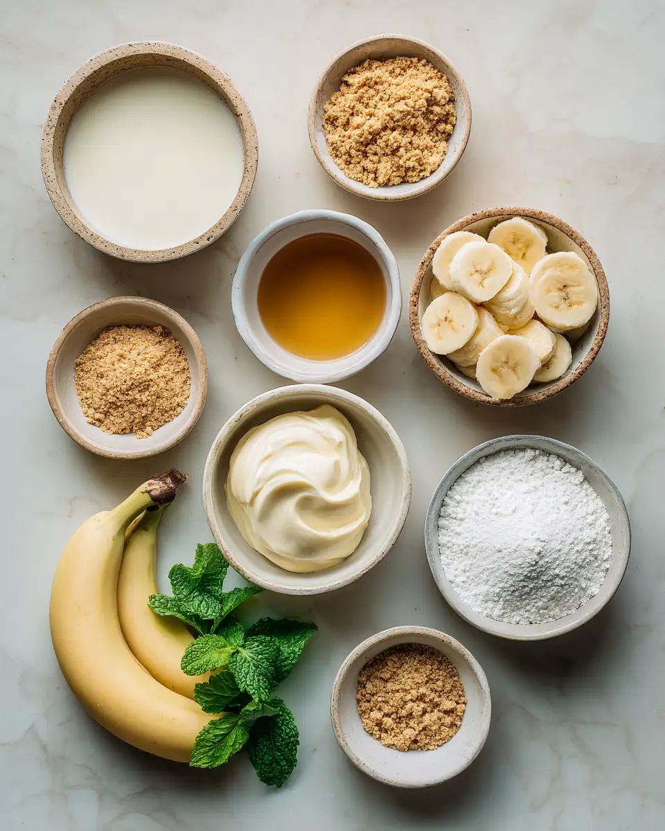 Ingredients for Irresistible Recipe for No Bake Mini Banana Cream Pies That Everyone Will Love