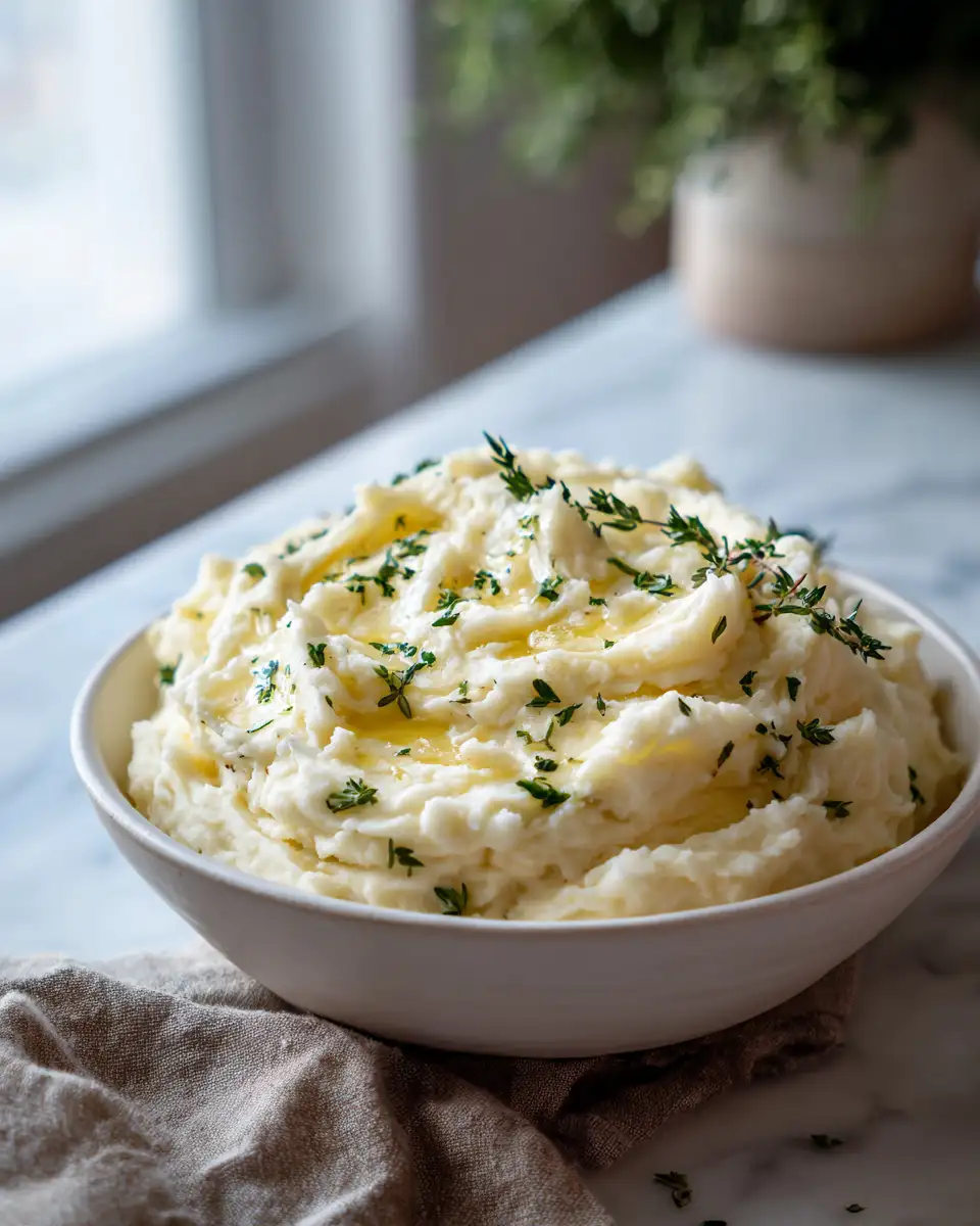 Creamy Dreamy Whipped Garlic Mashed Potatoes Everyone Will Love - Featured Image