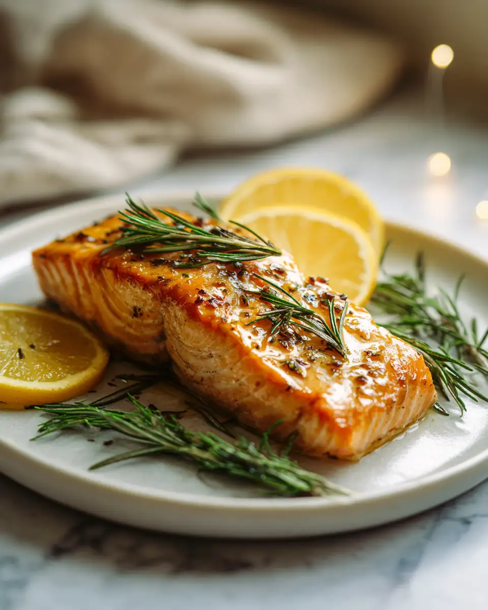 Final dish - Zesty Orange Rosemary Glazed Salmon That Will Elevate Your Dinner Game