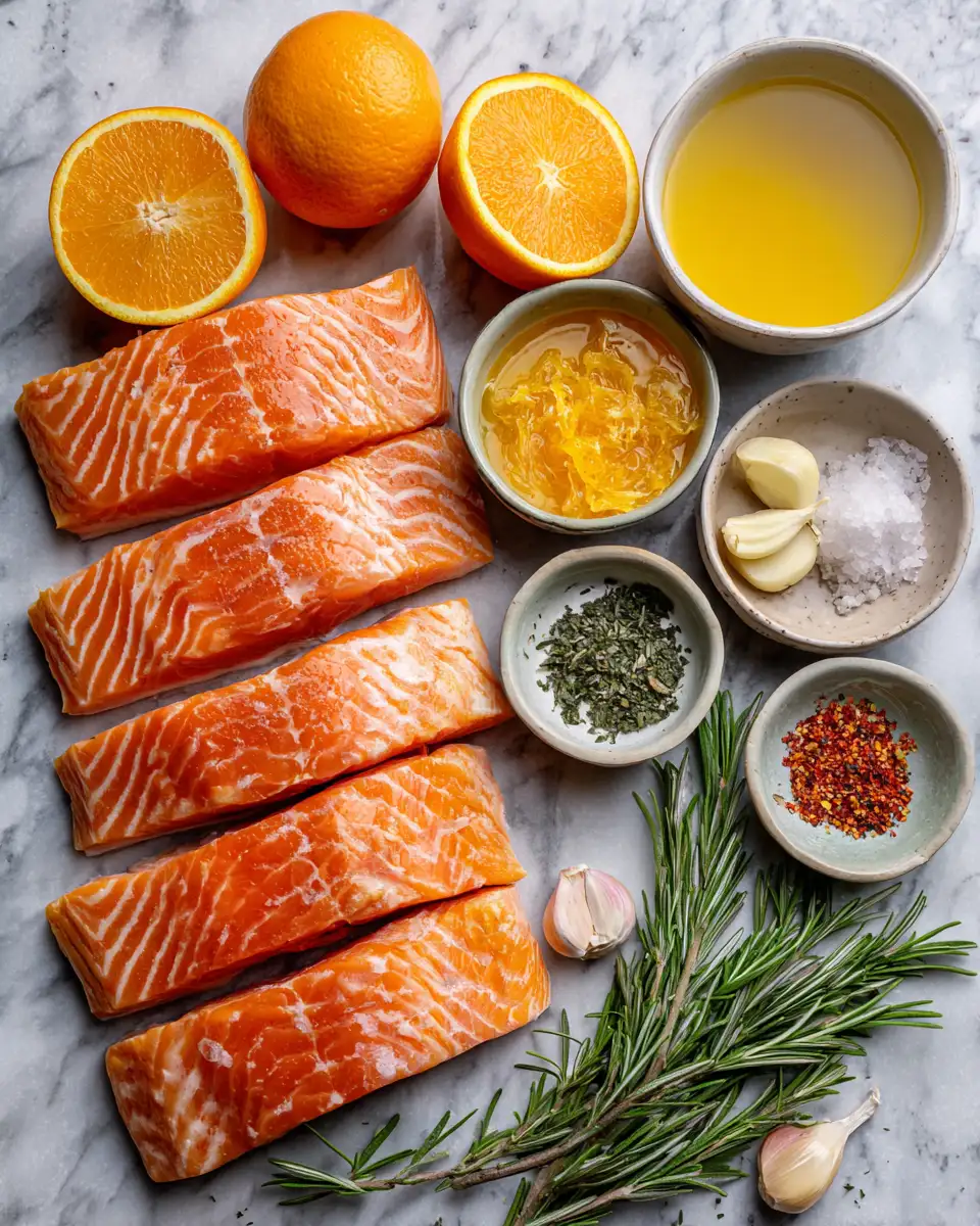 Ingredients for Zesty Orange Rosemary Glazed Salmon That Will Elevate Your Dinner Game