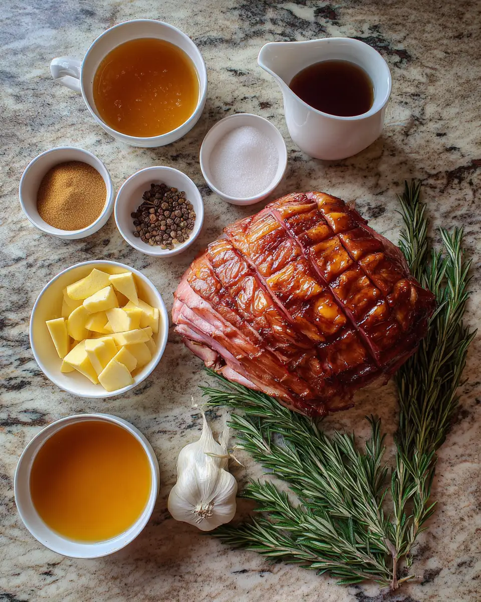 Ingredients for Irresistible Apple Cider Glazed Ham Recipe for Every Occasion
