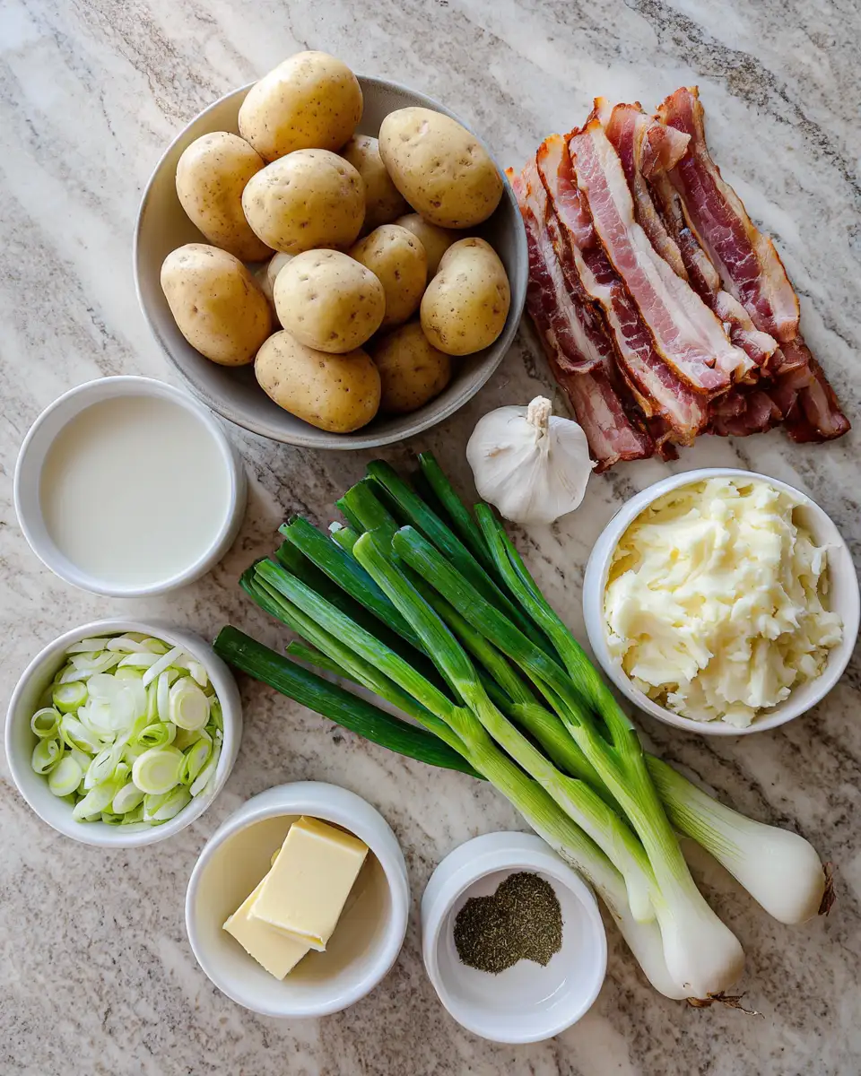 Ingredients for Creamy Bacon Scallion Mashed Potatoes That Will Steal the Show