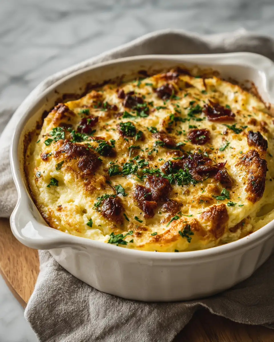 Final dish - Creamy Comfort Redefined with Baked Ricotta Mashed Potatoes