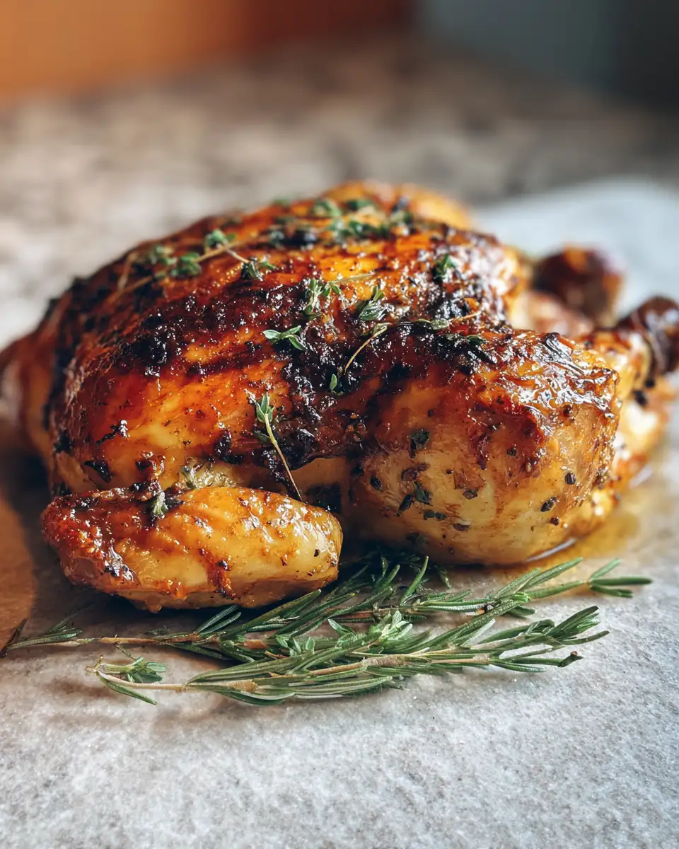 Final dish - Irresistible Brown Sugar Roast Chicken Recipe for Perfectly Caramelized Flavor