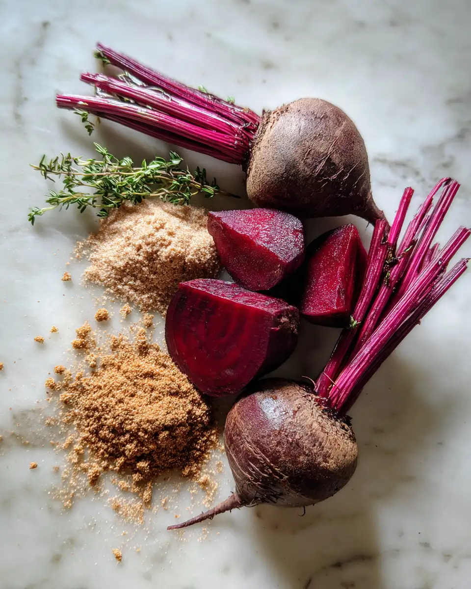 Ingredients for Sweet and Savory Delight Brown Sugar Roasted Beets Recipe