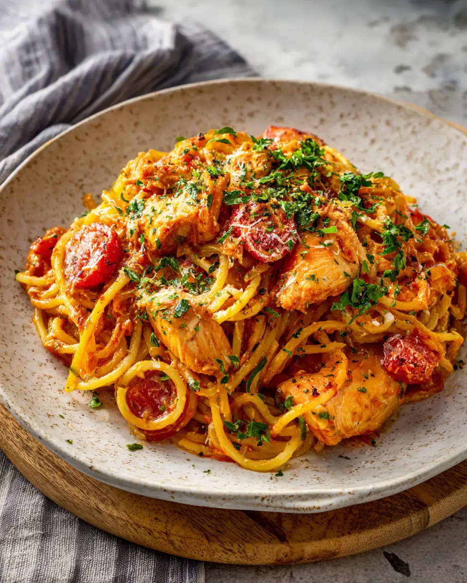 Final dish - Ultimate Comfort Food Chicken Spaghetti Bake Recipe You Need to Try