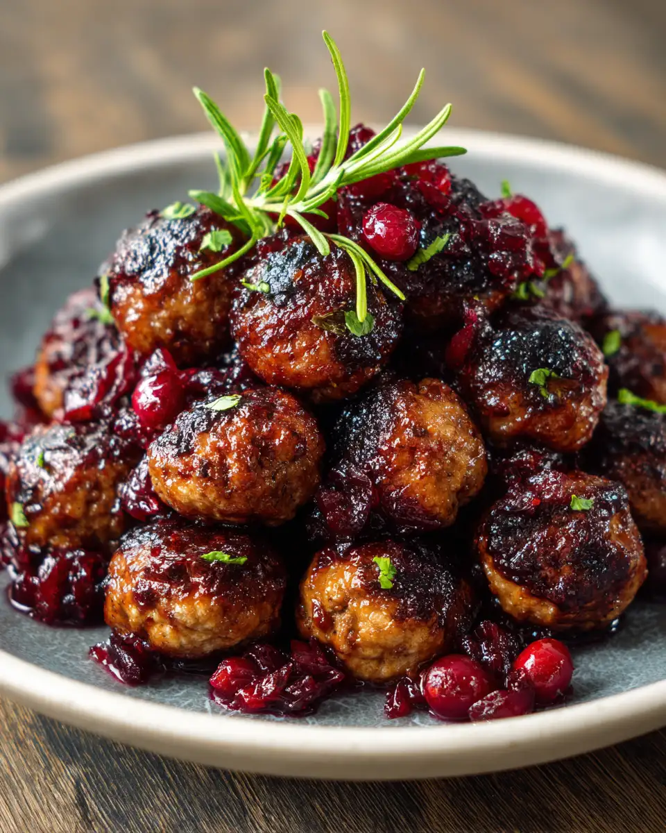 Final dish - Irresistible Christmas Cranberry Meatballs That Will Steal the Holiday Show