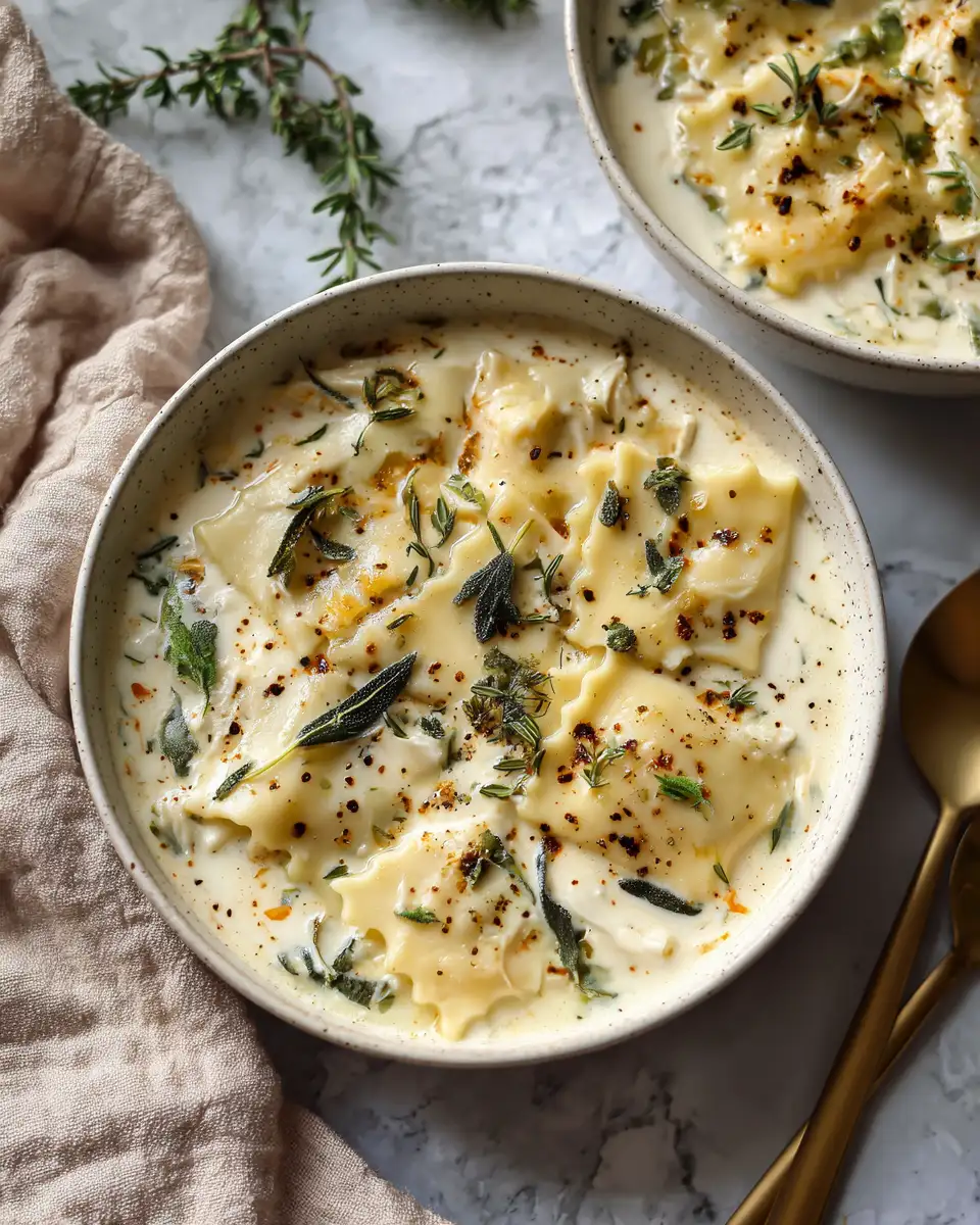 Dive Into Comfort with This Creamy White Lasagna Soup Recipe - Featured Image