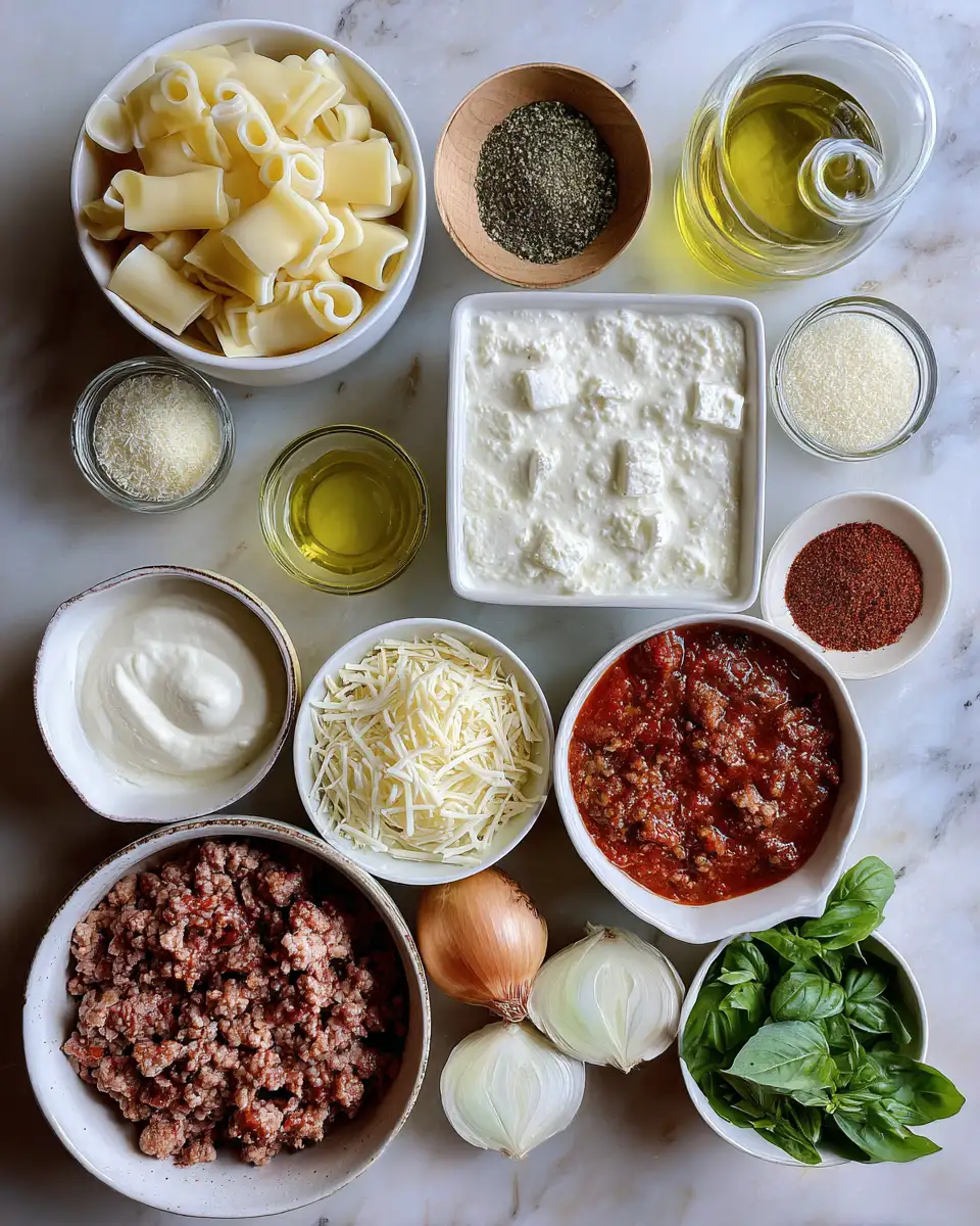 Ingredients for Dive Into Comfort with This Creamy White Lasagna Soup Recipe