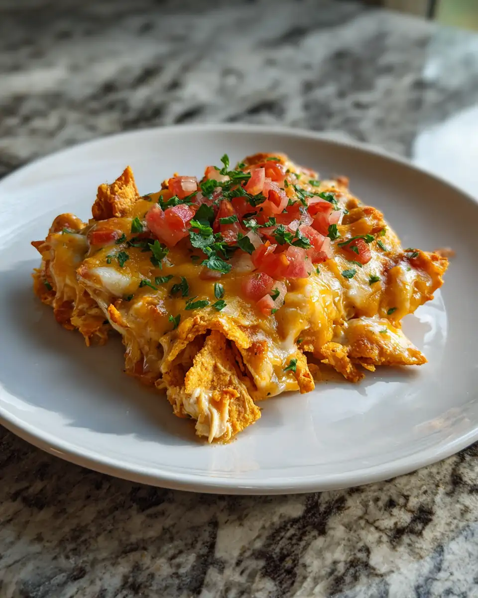 Final dish - Crunchy Comfort Delight Doritos Chicken Casserole Recipe