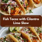 Fresh and Flavorful Fish Tacos with Zesty Cilantro Lime Slaw