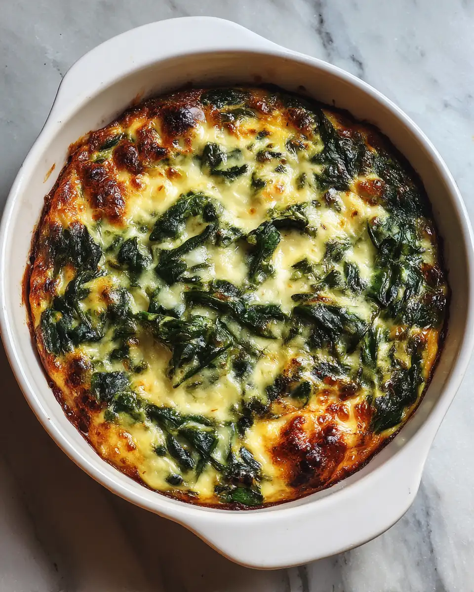 Final dish - Irresistible Garlic Cream Spinach Bake You Need to Try Tonight