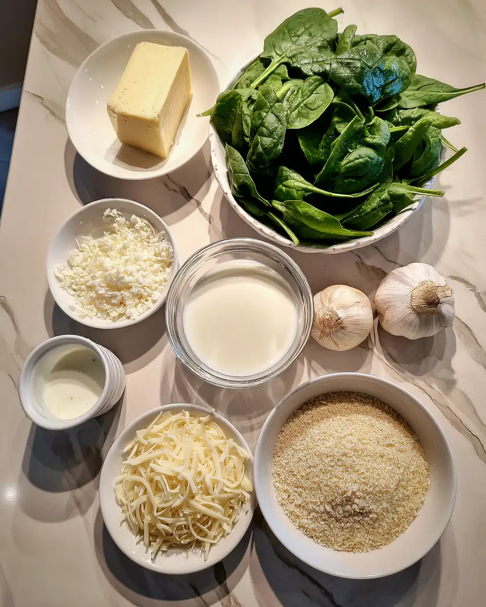Ingredients for Irresistible Garlic Cream Spinach Bake You Need to Try Tonight
