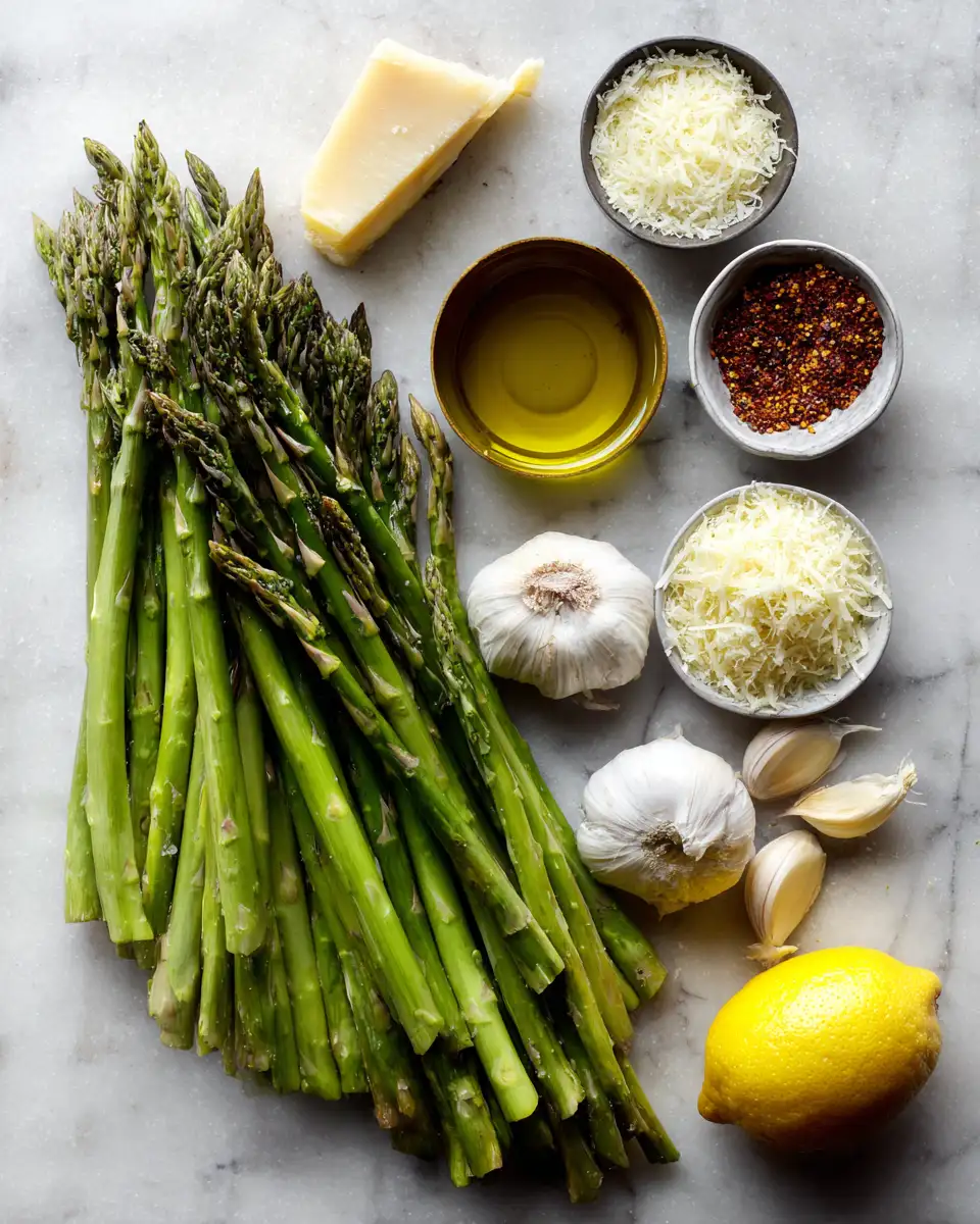 Ingredients for Garlic Parmesan Asparagus Recipe That Will Elevate Your Side Dishes
