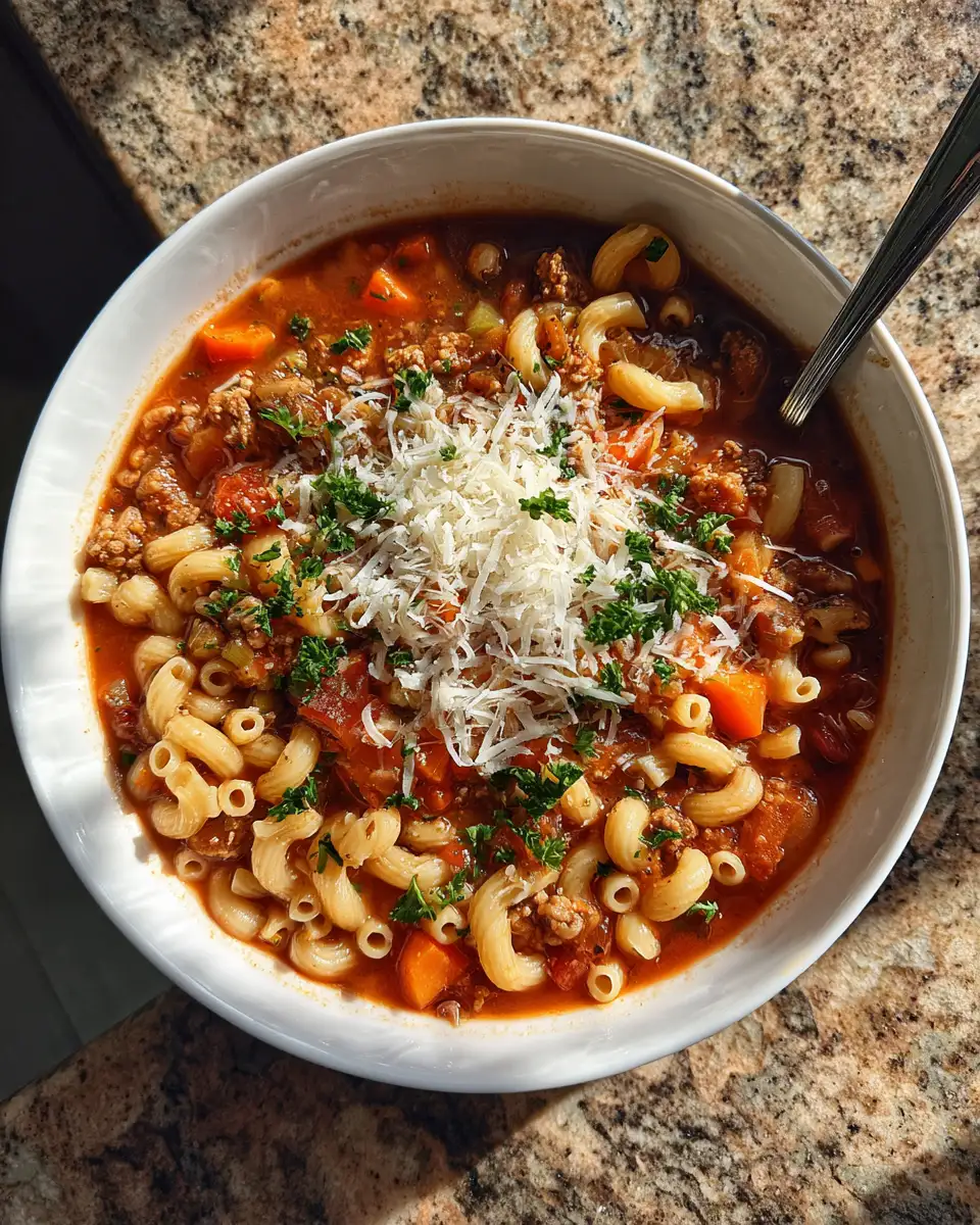 Final dish - Soul-Warming Hearty Pasta Fagioli Soup Recipe to Cozy Up Your Day