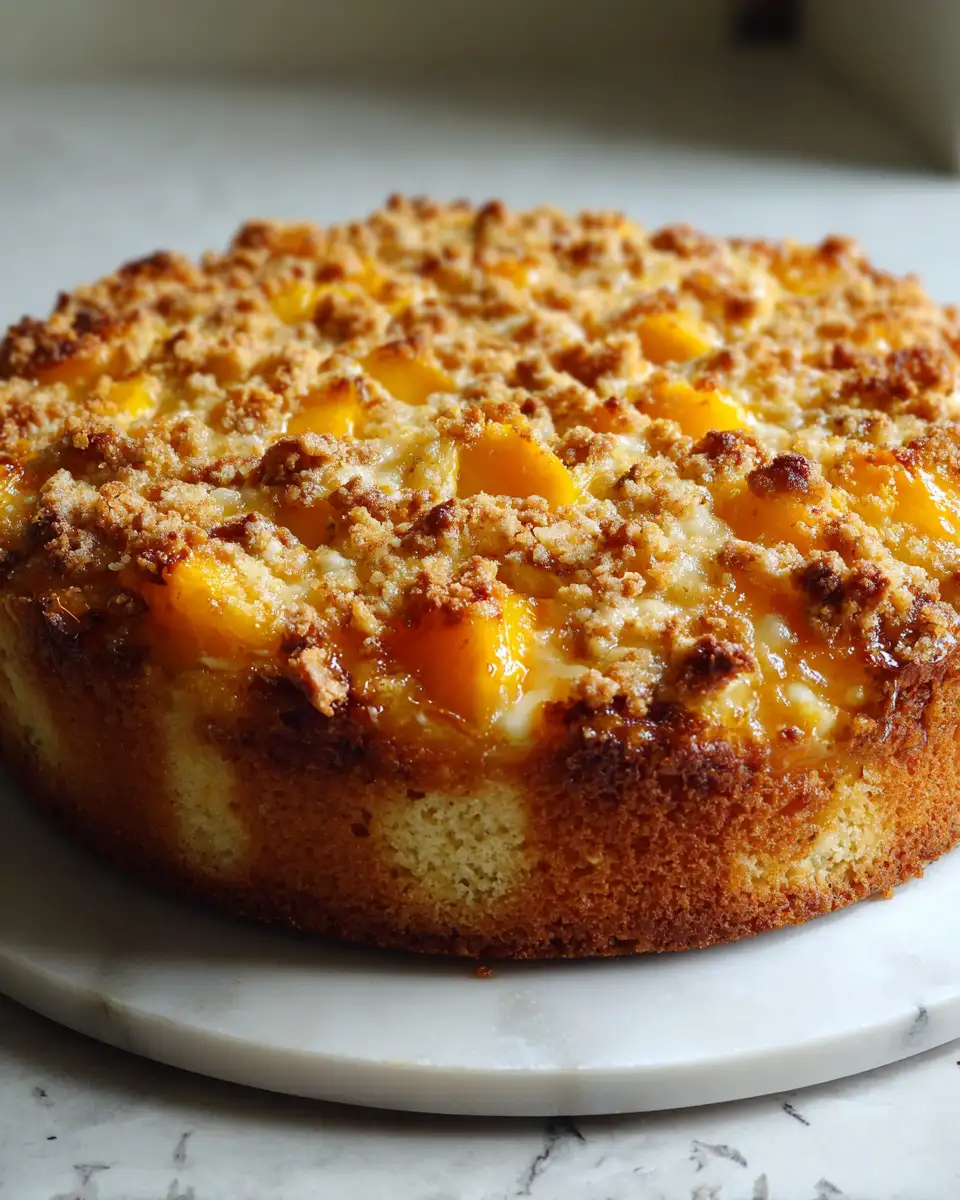 Irresistible Homemade Peach Cobbler Pound Cake Recipe That Will Sweeten Your Day - Featured Image