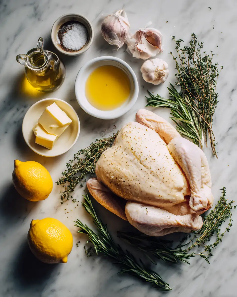Ingredients for Irresistible Honey Butter Roast Chicken Recipe That Will Wow Your Taste Buds