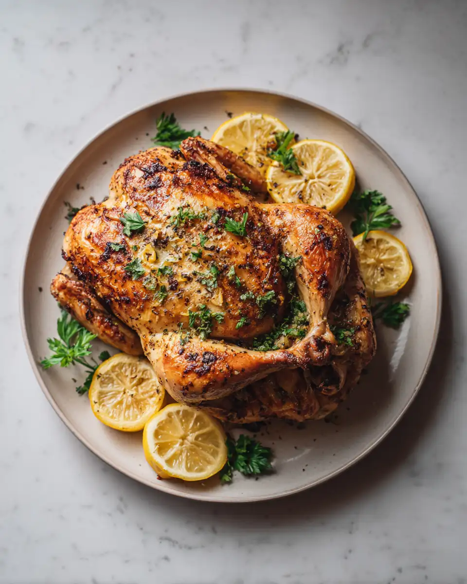 The Ultimate Lemon Garlic Roast Chicken Recipe You Need to Try 6 Final dish - The Ultimate Lemon Garlic Roast Chicken Recipe You Need to Try