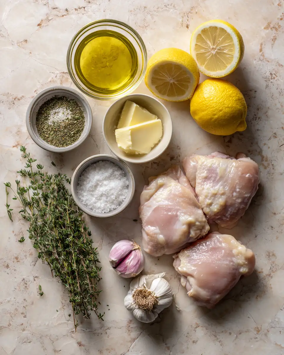 Ingredients for Brighten Your Dinner with Zesty Lemon Thyme Chicken