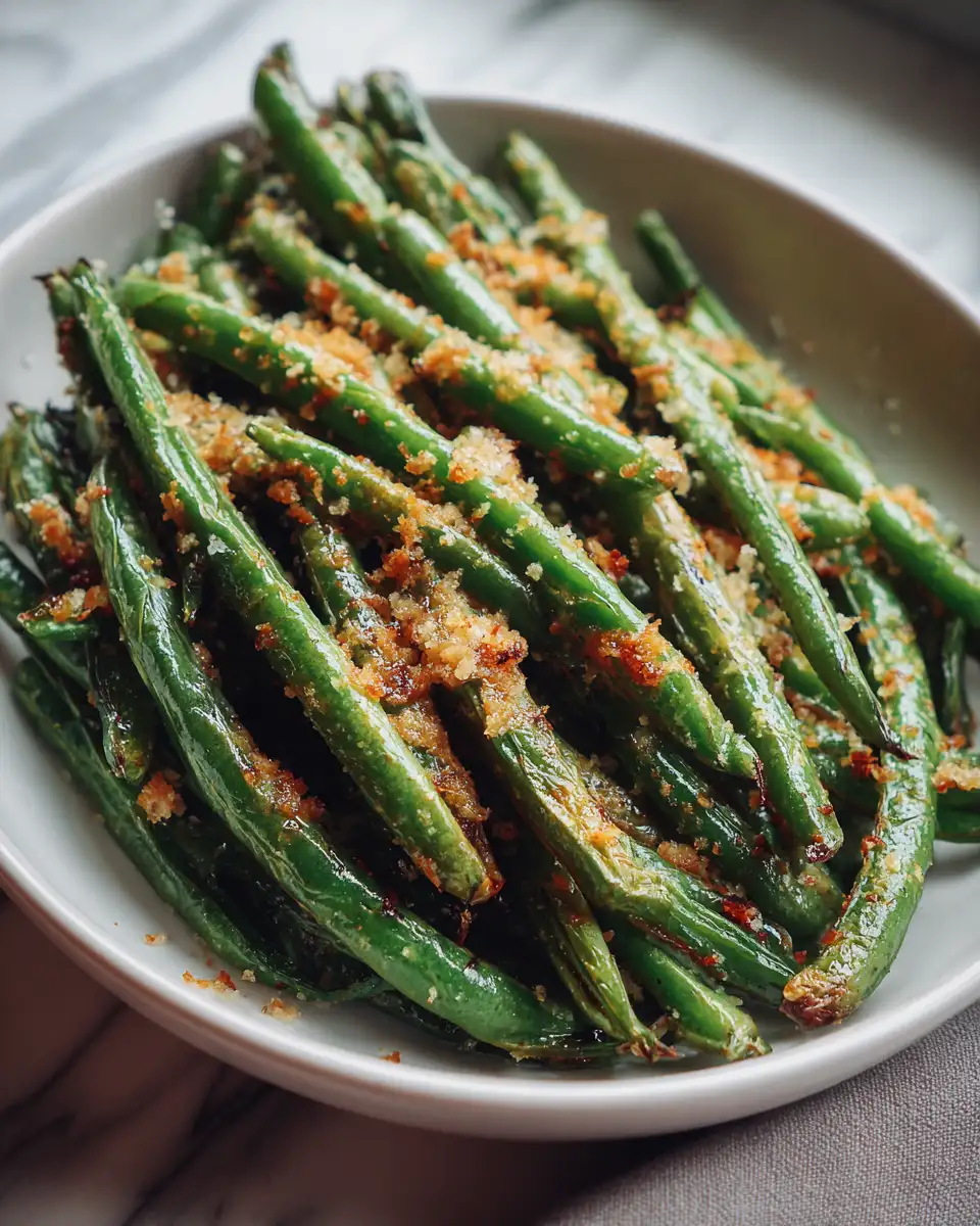 Final dish - Crispy Parmesan Roasted Green Beans You’ll Want Every Night