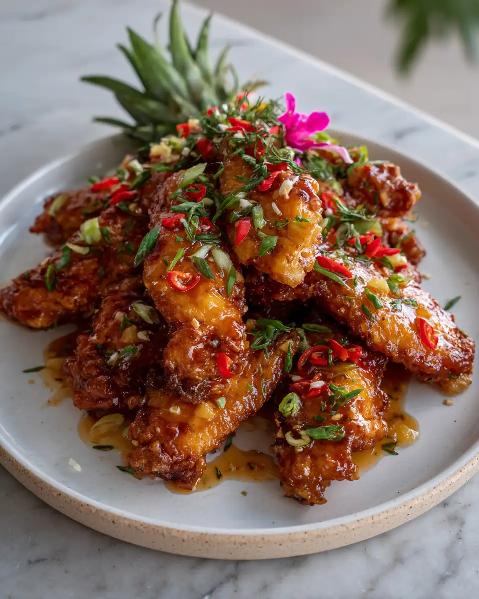 Sweet and Spicy Pineapple Chicken Wings Recipe to Try Tonight - Featured Image