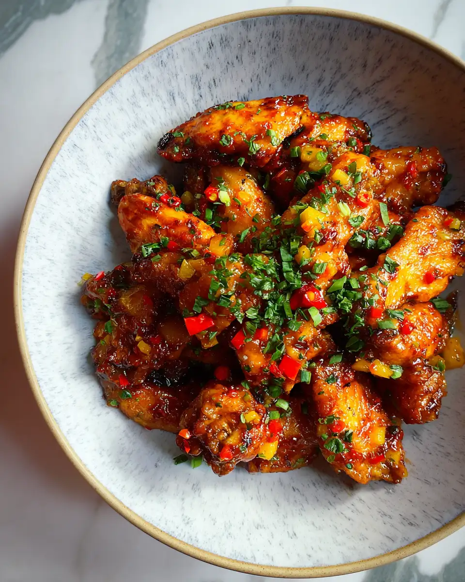 Final dish - Sweet and Spicy Pineapple Chicken Wings Recipe to Try Tonight
