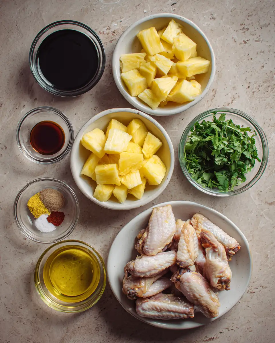 Ingredients for Sweet and Spicy Pineapple Chicken Wings Recipe to Try Tonight