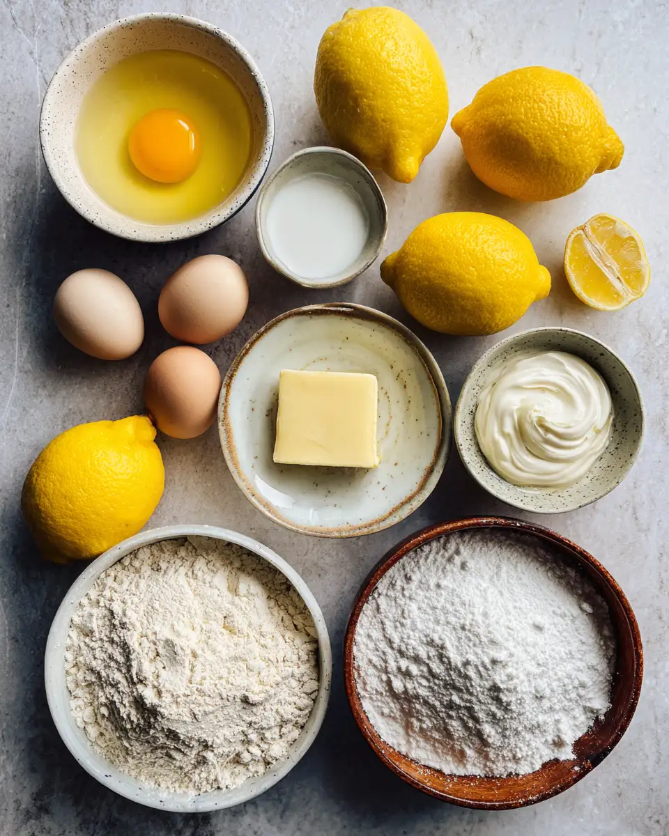 Ingredients for Irresistible Recipe for Lemon Loaf That Will Brighten Your Day