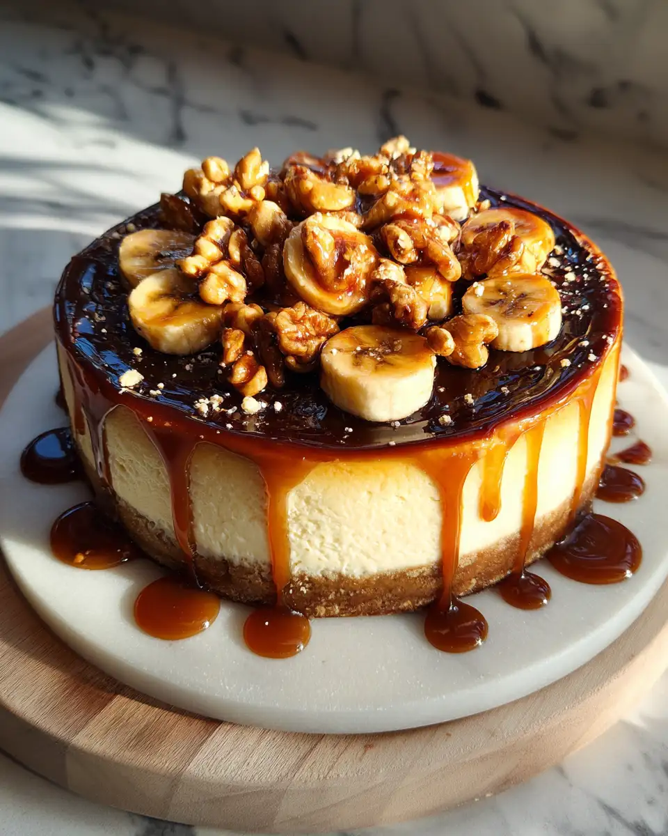 Final dish - Decadent Banana Caramel Nut Cheesecake Recipe You Need to Try