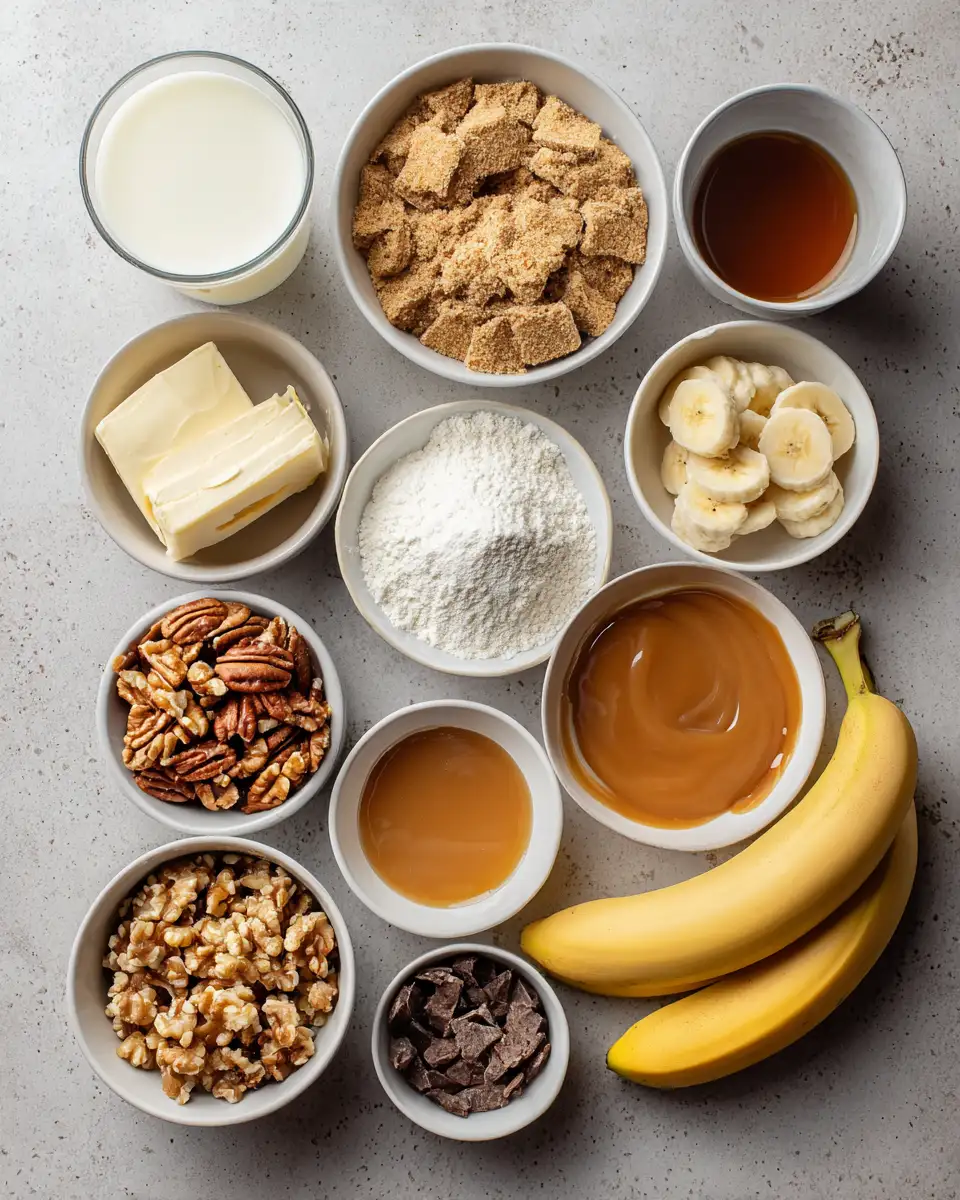 Ingredients for Decadent Banana Caramel Nut Cheesecake Recipe You Need to Try