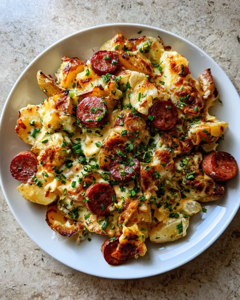 Irresistible Cheesy Ranch Potatoes with Smoked Sausage Recipe - Featured Image
