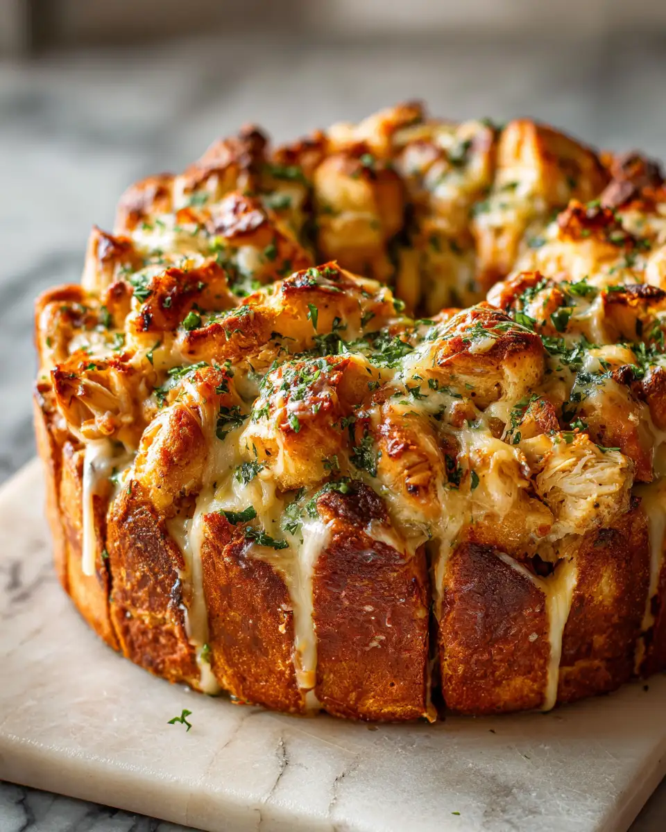 Final dish - Irresistible Chicken Alfredo Monkey Bread Recipe You Need to Try