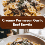 Indulge in Creamy Parmesan Garlic Beef Bowtie Pasta for the Ultimate Comfort Meal