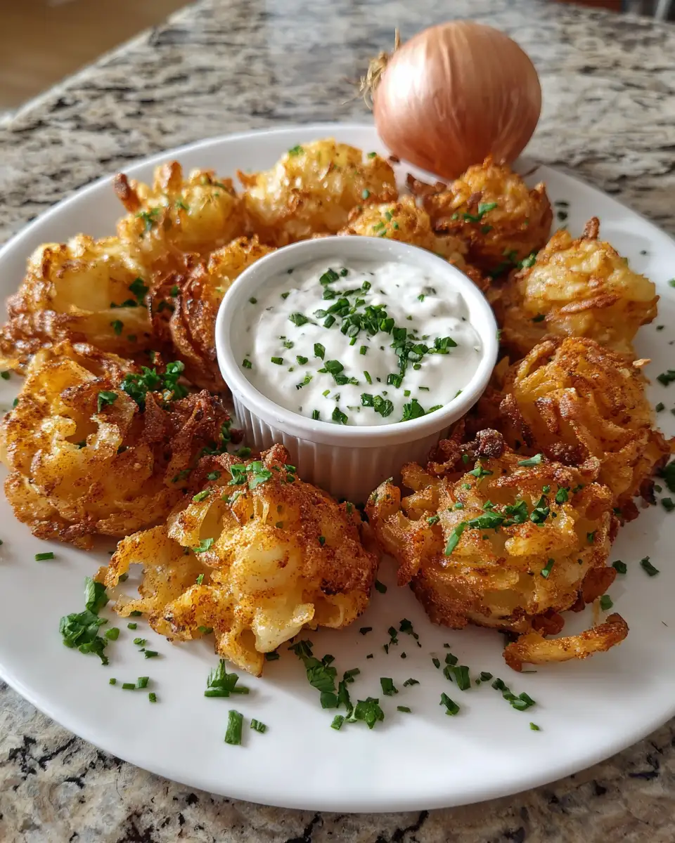 Ingredients for Crispy Mini Bloomin Onions with Buttermilk Ranch Perfectly Irresistible Snack