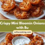 Crispy Mini Bloomin Onions with Buttermilk Ranch Perfectly Irresistible Snack